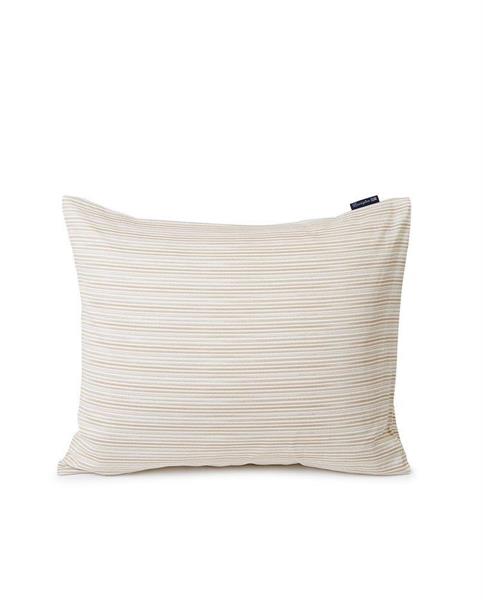 Lexington Beige Striped Organic Cotton Sateen Pillowcase