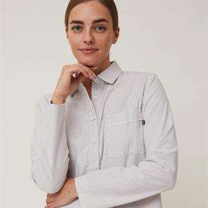 Lexington Women`s Organic Cotton Nightshirt, Gray/White