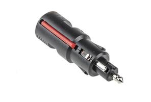 Kombiplugg for 12/24v sigarettkontakt og DIN 4165