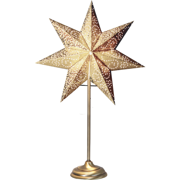 Julstjärna på fot Antique 55cm guld Star Trading
