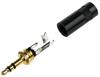 Stereo gold plated jack plug 3,5mm