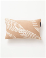 Lexington Waves Twill Pillow In Heavy Cotton 30x50, Beige/White