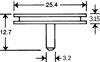 SEM PIN MNT 25.4MM,9.5MM PIN H