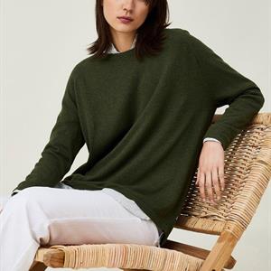 Lexington Lea Organic Cotton/Cashmere Sweater, Dark Green Melange