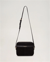 Lexington Rose Suede Mini Shoulder Bag, Black