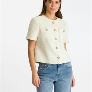 Neo Noir Leena Boucle Jacket, Off White