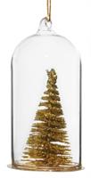 Shishi Glass dome with Gold tree inside 9cm
