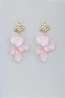 Bow19 Details Hammered Earrings Light Pearl Pink