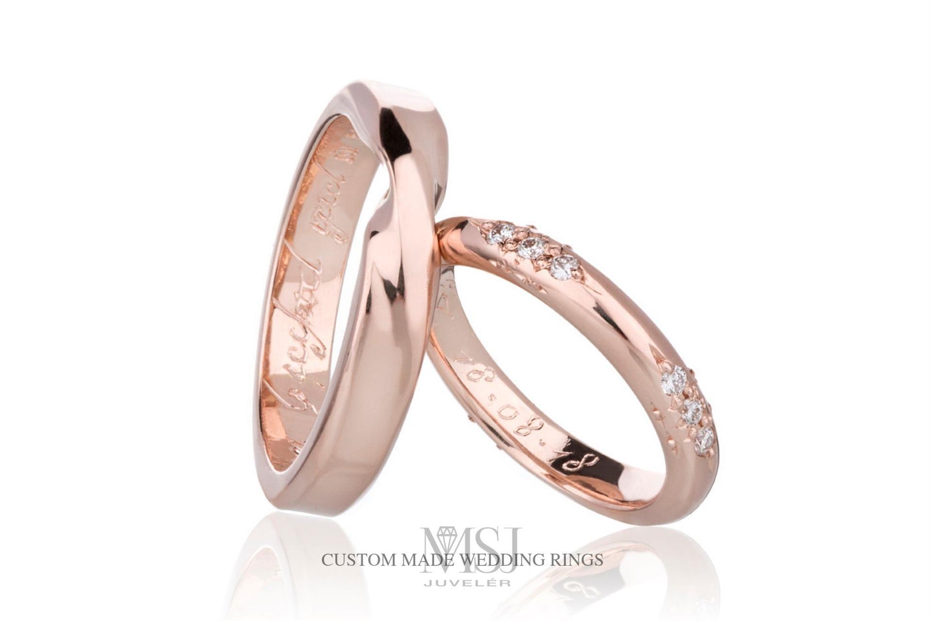 Custom made wedding rings