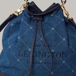 Lexington Lafayette Signature Print Denim Bucket Bag