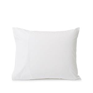 Lexington Printed Organic Cotton Poplin Pillowcase, White / Beige