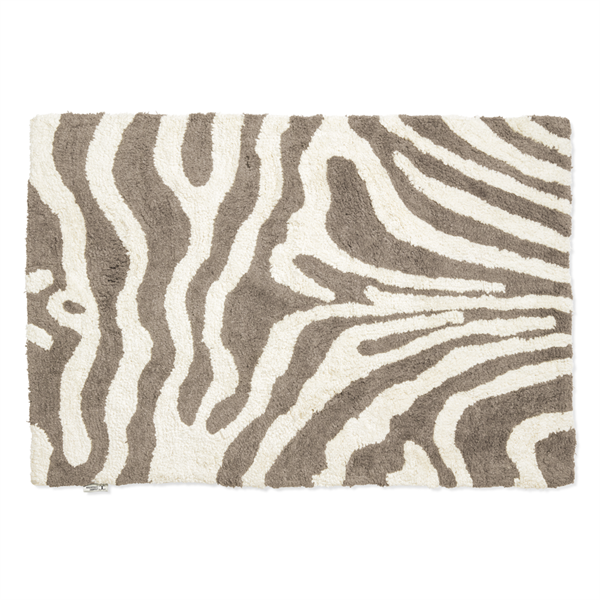 Classic Collection Bath Mat Zebra 60 x 90 cm, Simply Taupe/White