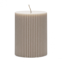 Riviera Maison Fine Rob Pillar Candle Flax 7 x 9 cm