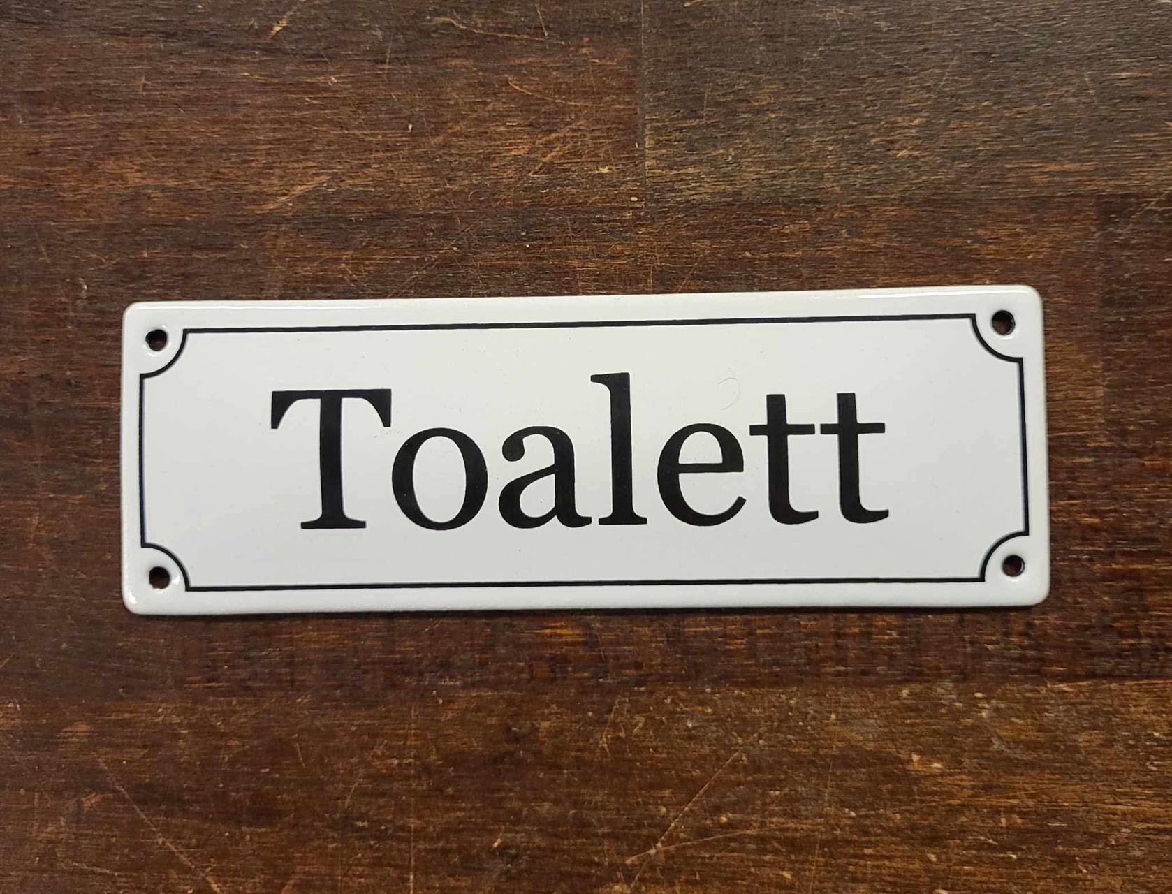 Emaljskylt toalett