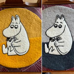 Tovad sittdyna från Klippan Mumin grå