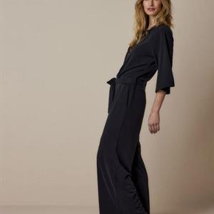 Summum Woman Jumpsuit Washed Modal, Black