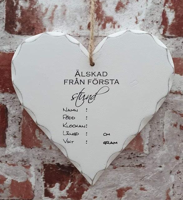 Träskylt älskad