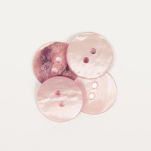 Perlemorknapp lys rosa 15 mm 