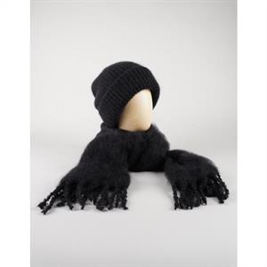 Balmuir Aurora Kid Mohair scarf, black