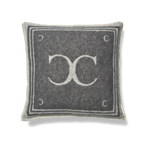 Classic Collection Monogram Cushion Cover, Iron Gate