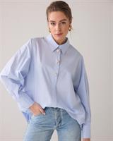 Summum Woman Blouse with fancy buttons, blue