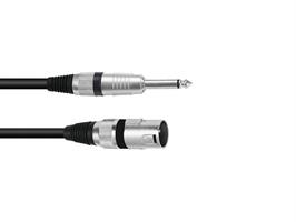 Kabel, XLR(m) - 6,3mm mono, 0,9m,