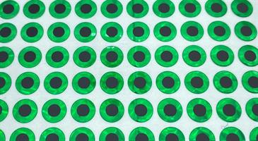 Selvklebende 2D øyne grønn holo 6mm/100stk