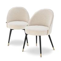 Eichholtz Dining Chair Cooper Set of Two, Boucle Cream