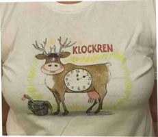 T-shirt Klockren 130-140 vit