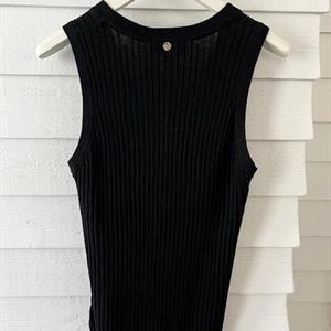 Mos Mosh Relena Rib Knit Tank Top, Black