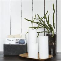House Doctor Candle, Led, White, ajastimella 7,5 x 18 cm