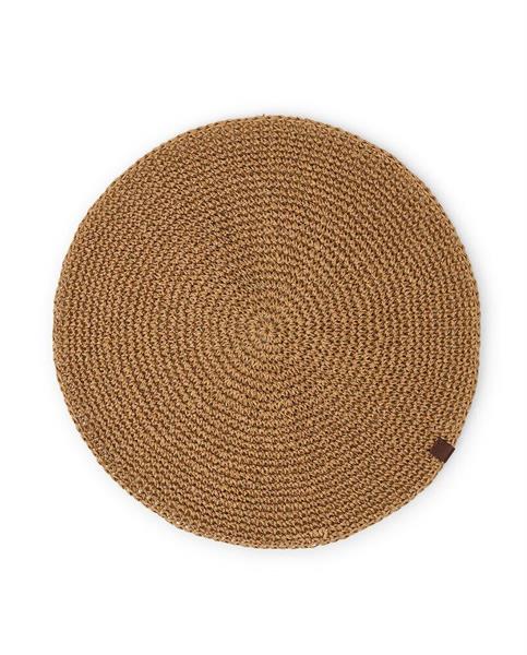 Lexington Round Recyled Paper Straw Placemat, Natural