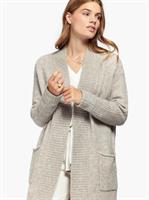 Beaumont Hairy Melange Cardigan, Taupe