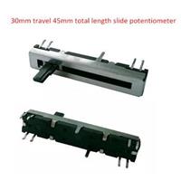 Skyvepotensiometer 2x10KB 45x8, tap 10mm 631E