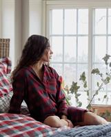 Lexington Avery Organic Cotton Flannel Nightshirt, Red/Dk Gray