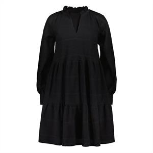 Gauhar Long Sleeve Ruffled Dress, Black
