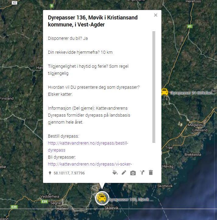  Dyrepasser 136, Møvik i Kristiansand kommune, i Vest-Agder