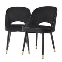 Eichholtz Dining Chair Cliff Black,  Set of 2