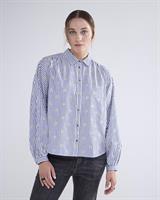 Summum Woman Blouse Scattered Embrostripe, Mist