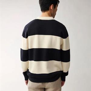 Lexington Fransesco Knitted Rugby Sweater, Blue/White Striped
