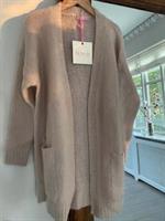 Noodle Mohair Cardigan, Beige