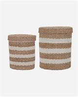 House Doctor Storage baskets, Geet, Natural /Brown, Set of 2 sizes