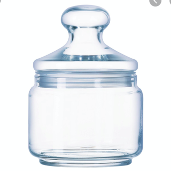 Glassbeholder/Krukke med lokk