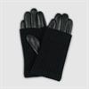 Day Leather Knit Glove, Black