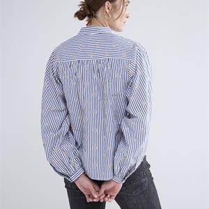 Summum Woman Blouse Scattered Embrostripe, Mist