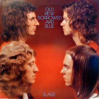SLADE: OLD NEW BORROWED AND BLUE-KÄYTETTY LP (VG/VG+) POLYDOR GERMANY 1974