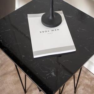 Stone avlastningsbord konstgjord sten/svart