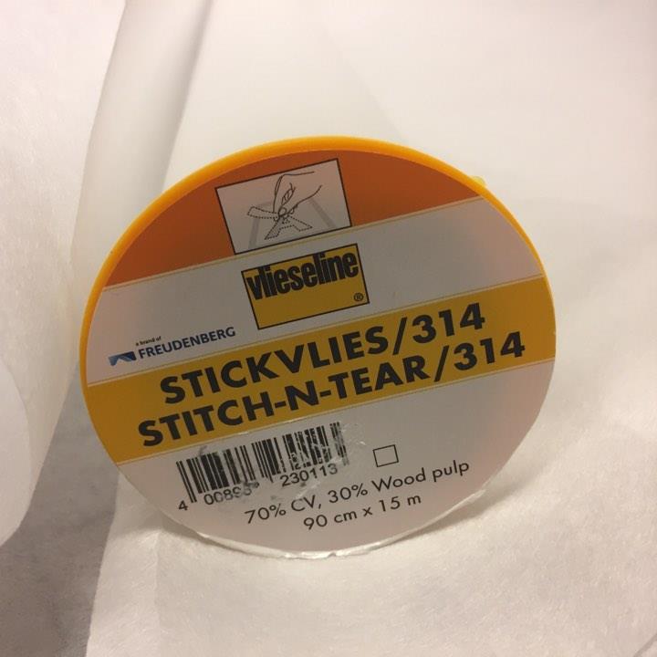 Stickvlies hvit