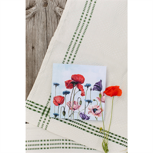 Kort Blomstereng - Dobbelt kort med konvolutt