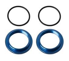 Shock Collars 13mm, Blue Alu w O-rings B6.4 B7 (2)